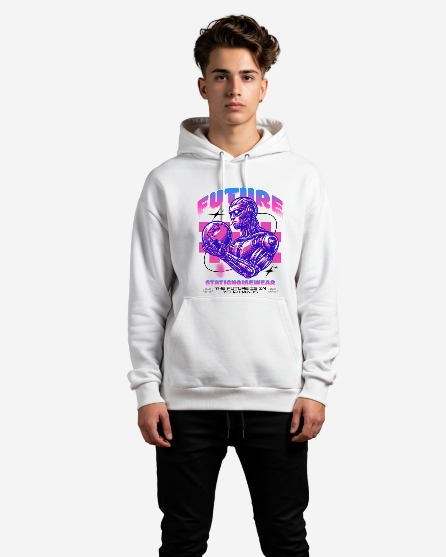 The Future Is in Your Hands Men's Oversized Hoodie