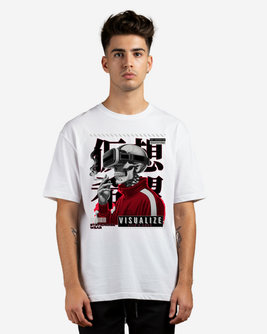 Futuristic Graphic 2 Men's Oversized T-Shirt
