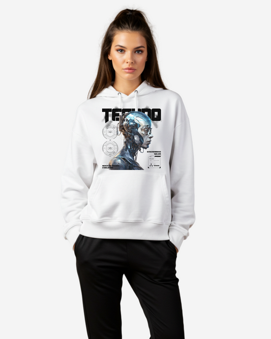Techno Futuristic Women's Oversized Hoodie