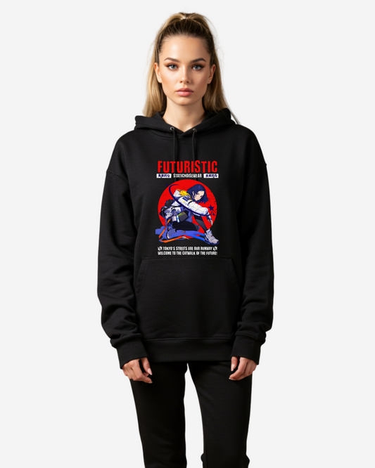 Futuristic Fashion Tokyo Streetwear Women's Oversized Hoodie