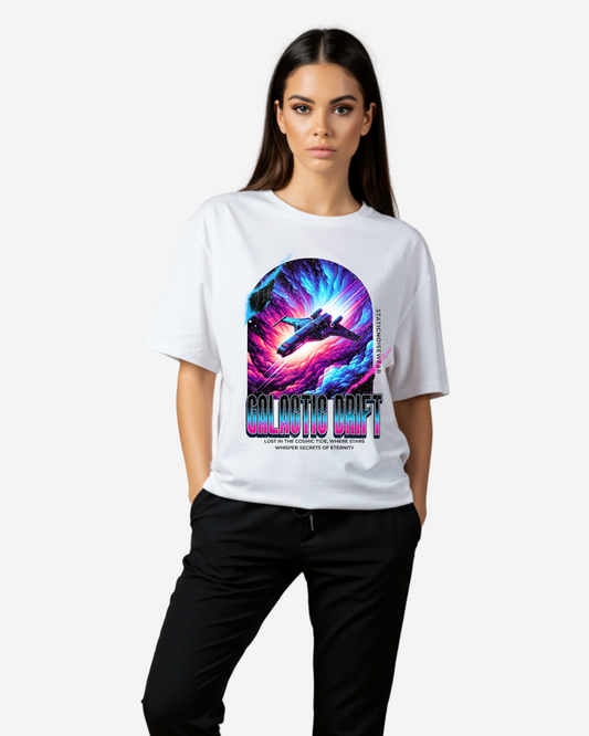 Galactic Drift Women's Oversized T-Shirt